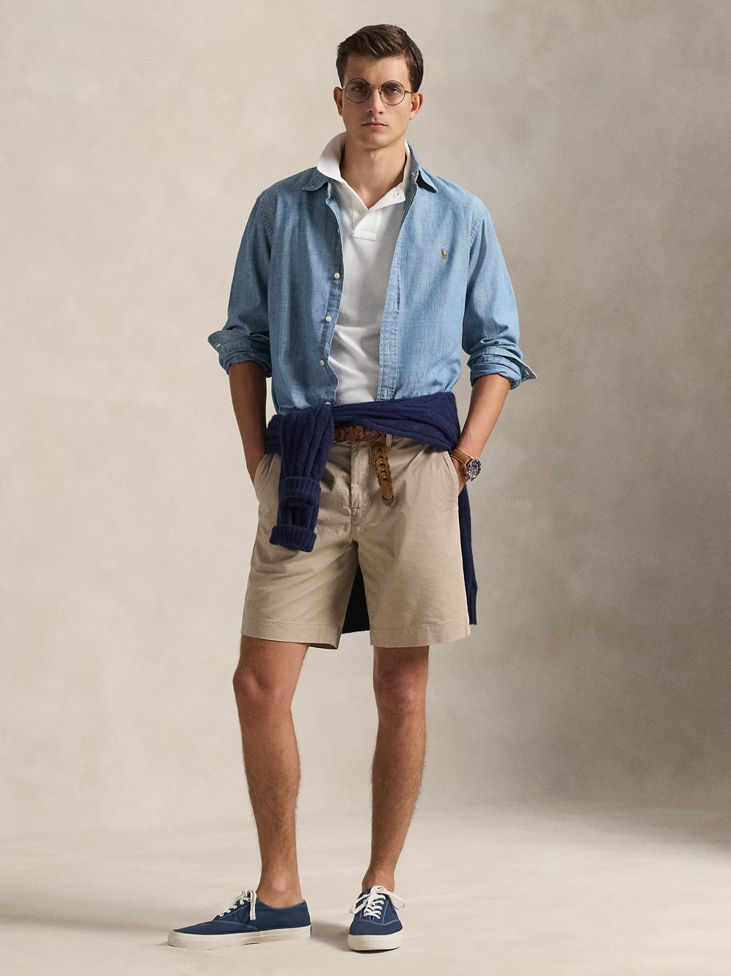 RALPH LAUREN Slim Fit Mesh Polo Shirt White