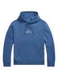 RALPH LAUREN Logo Double-Knit Hoodie Blue
