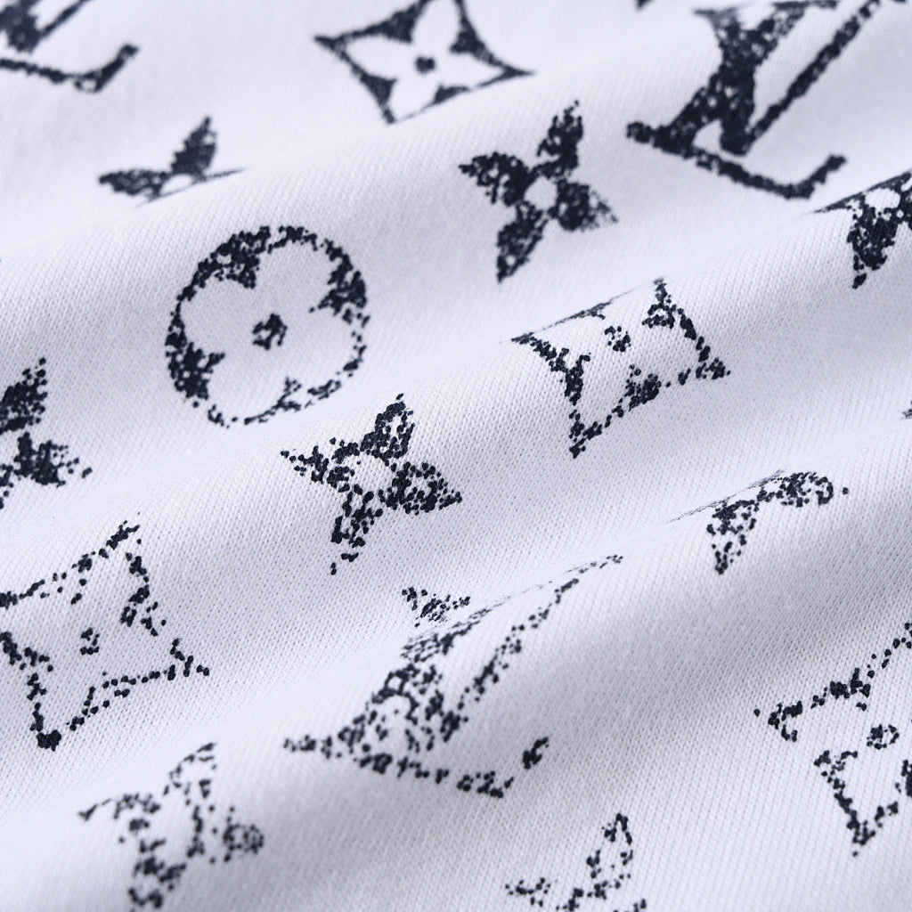Louis Vuitton Gradient Shoulder-Letter Short-Sleeve T-Shirt