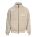 Louis Vuitton Leather Patch Stand-Collar Fleece Jacket
