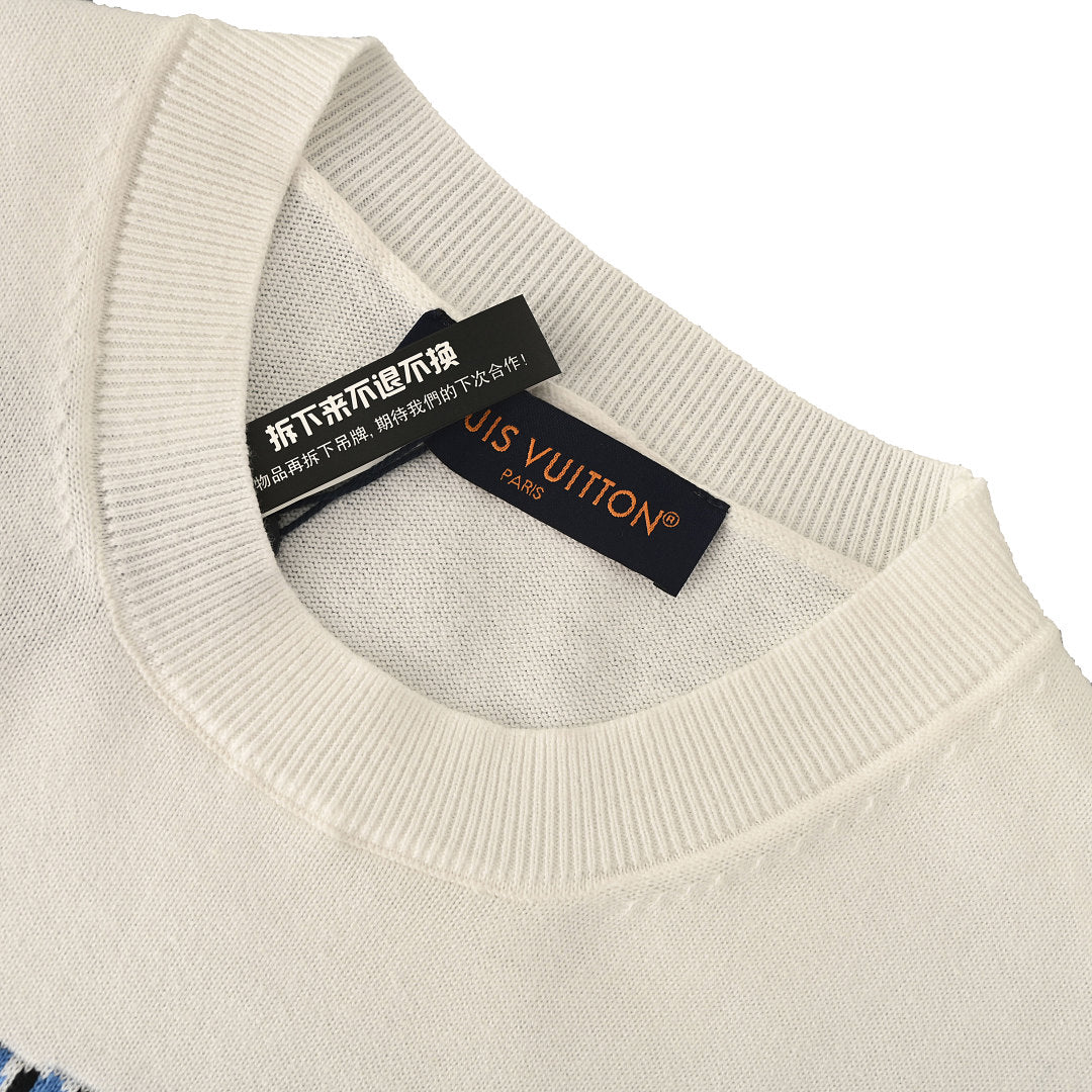 Louis Vuitton x Nigo Collaboration Embroidered Knit T-Shirt