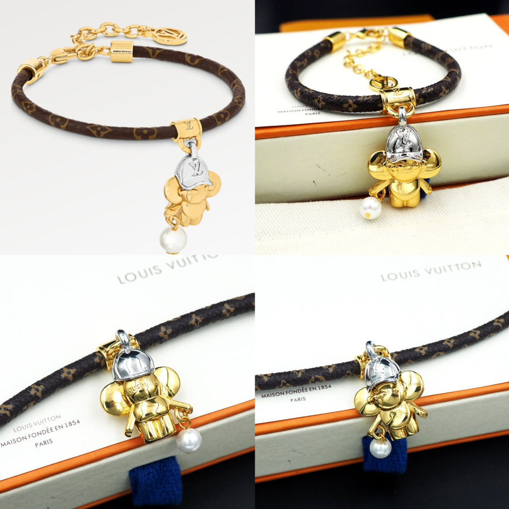18K Louis Vuitton Vivienne Pearls Bracelet
