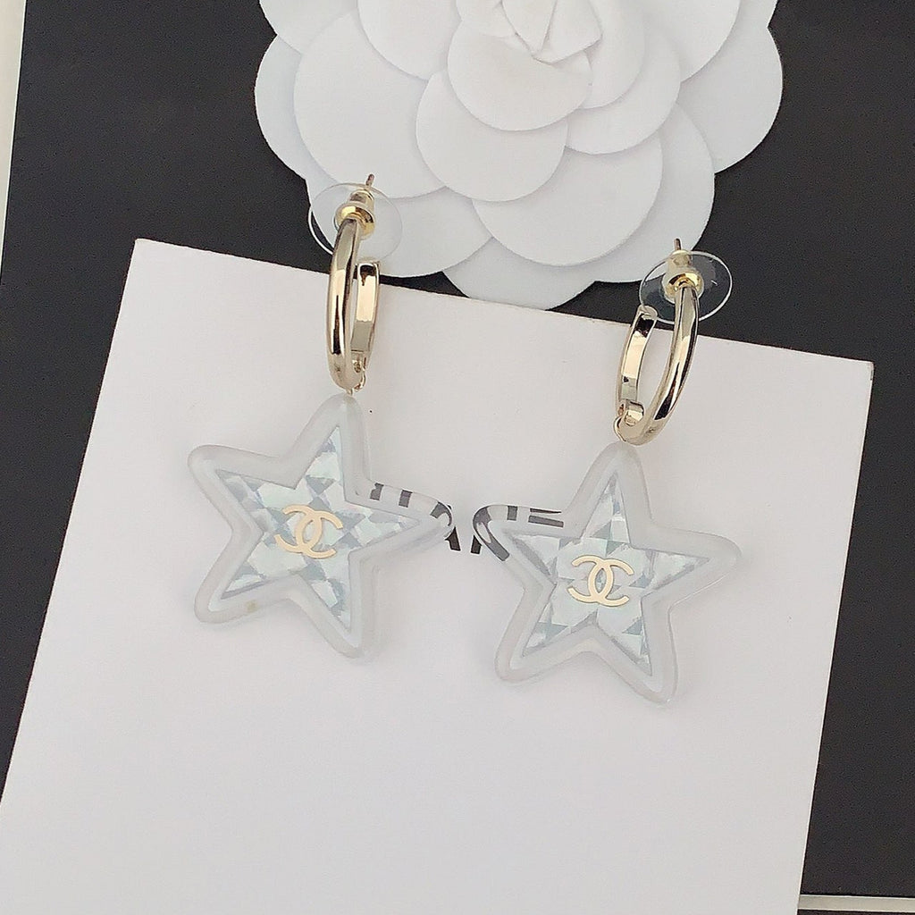 18K  Chanel Star Earrings