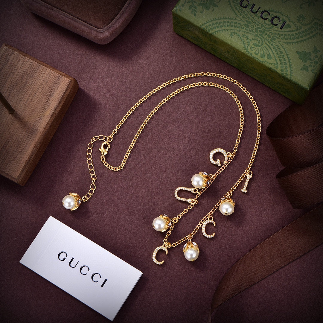 18K Double Gucci Fashion Show Chain Necklace